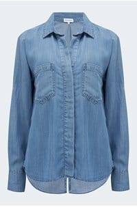 split back button down shirt in medium ombre