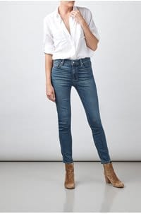 split back button down shirt in white