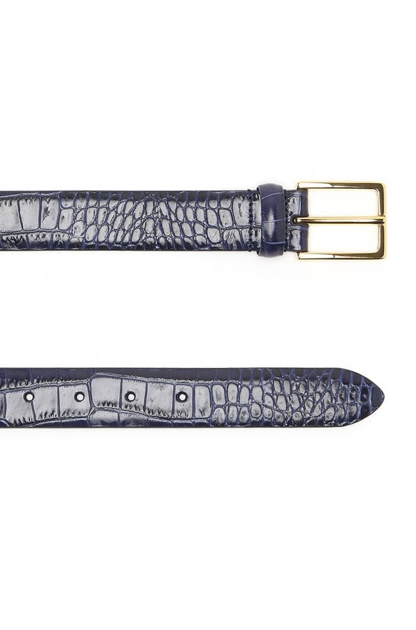 snake belt in navy