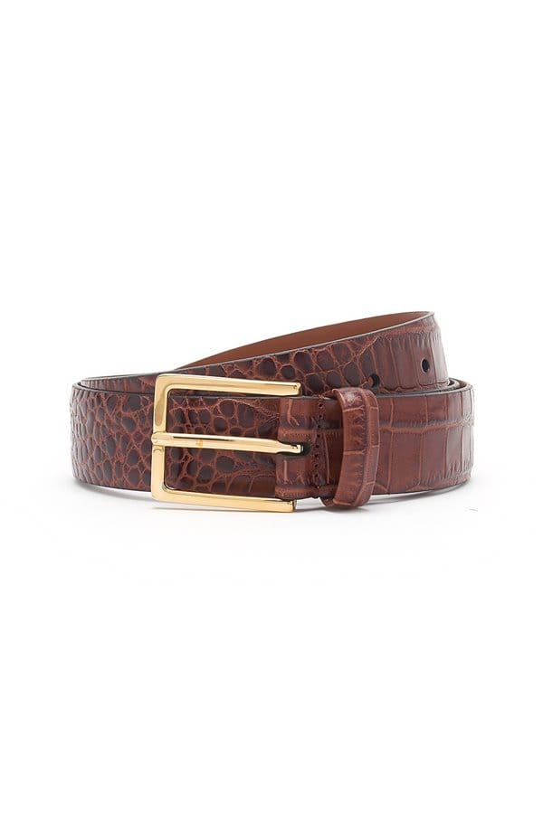 snake belt in tan