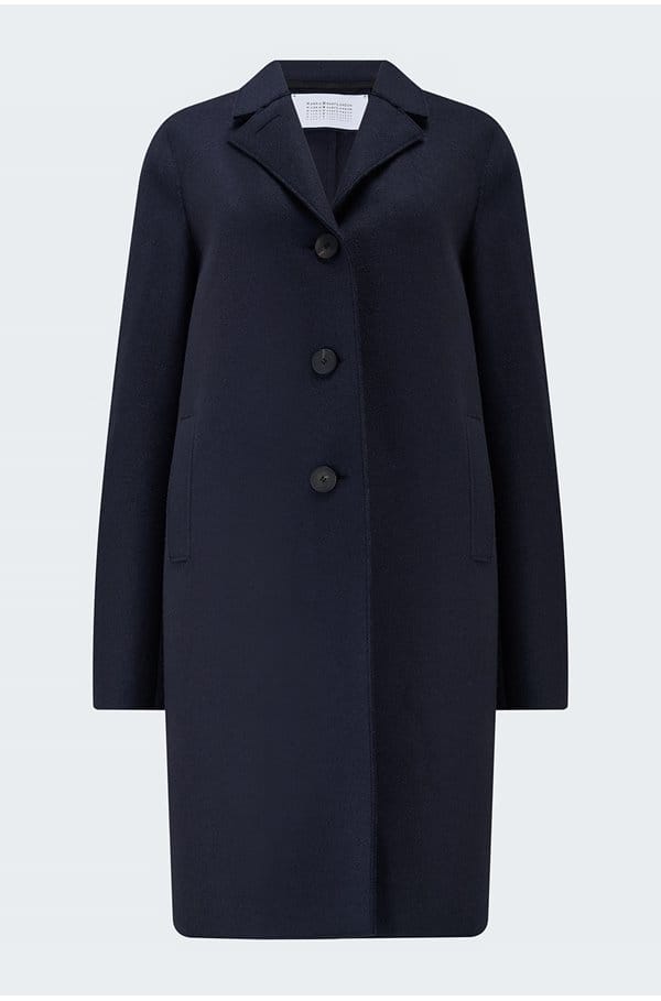 boxy coat in navy
