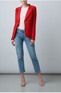 classic duchess blazer in red