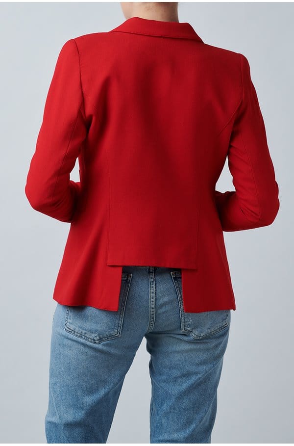 classic duchess blazer in red