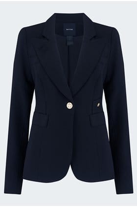 Trilogy Stores Classic Duchess Blazer in Black