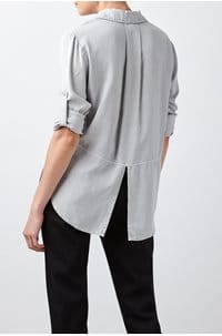 split button down shirt in foggy sky