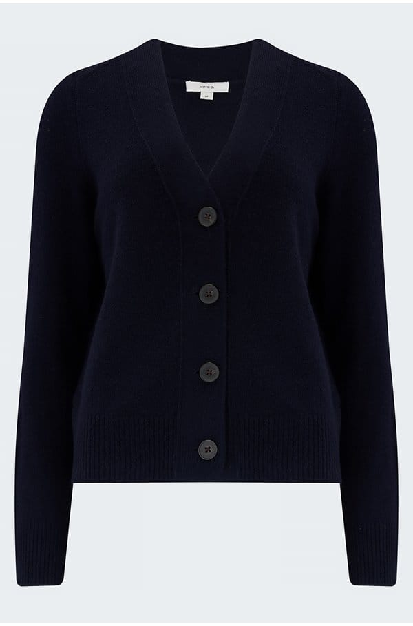 shrunken button cardigan in coastal
