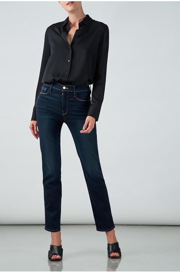 slim fitted shirt in black