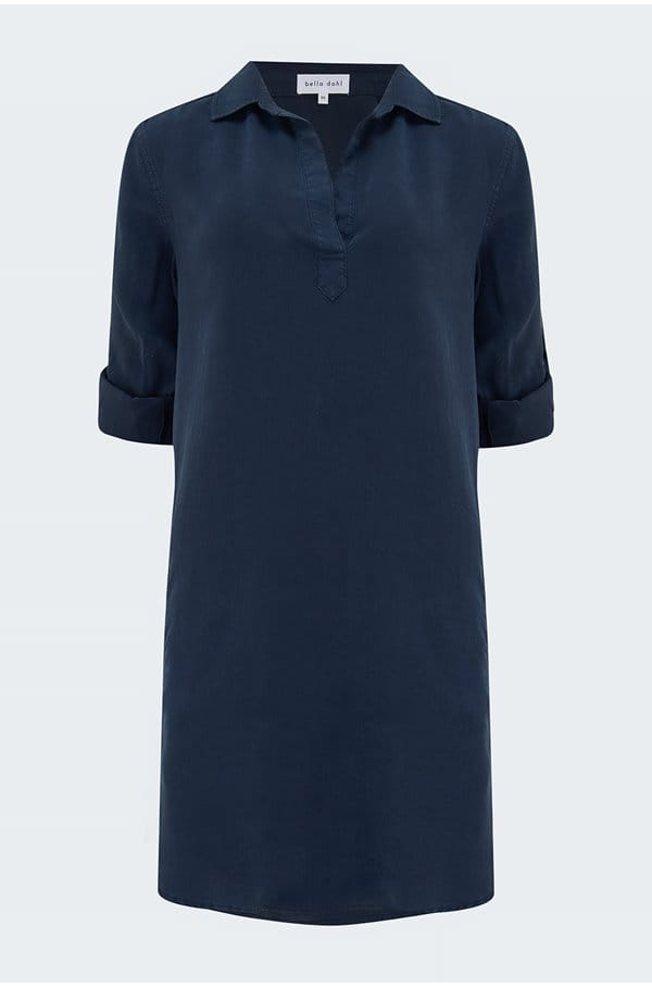 a-line shirt dress in endless sea