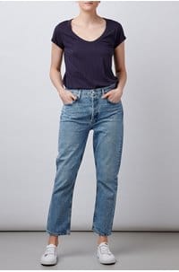 katie scoop neck tee in ink