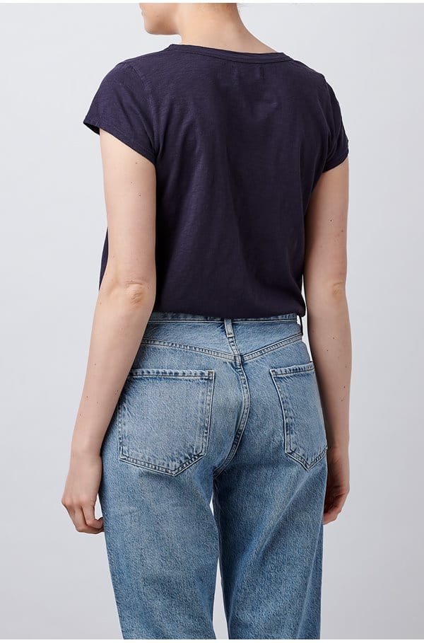 katie scoop neck tee in ink