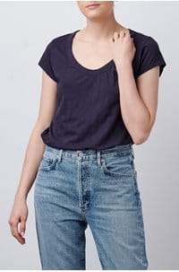 katie scoop neck tee in ink