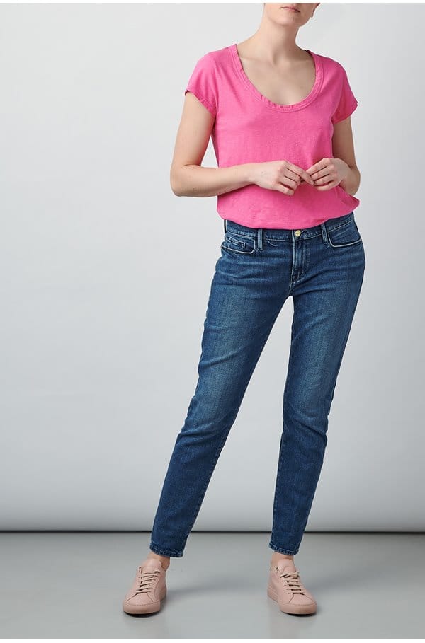 katie scoop neck tee in pop