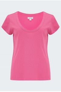 katie scoop neck tee in pop