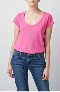 katie scoop neck tee in pop