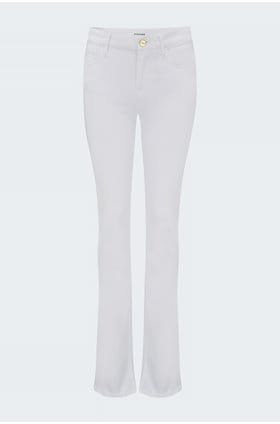 le mini boot jean in blanc