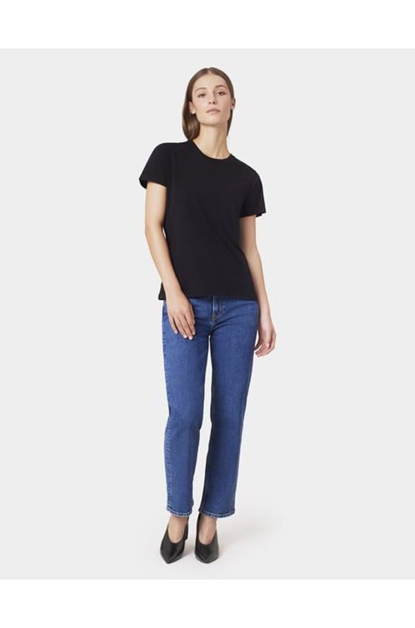 organic tee shirt in deep black