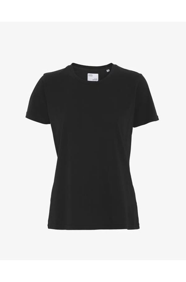 organic tee shirt in deep black