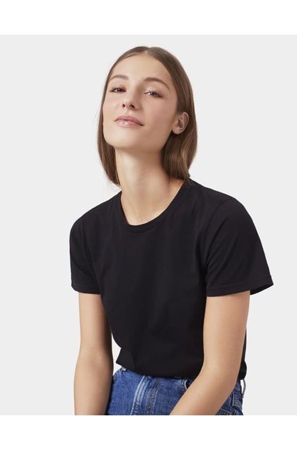 organic tee shirt in deep black