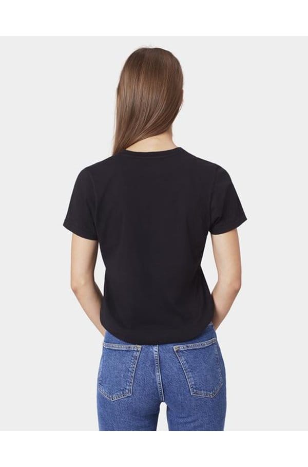 organic tee shirt in deep black