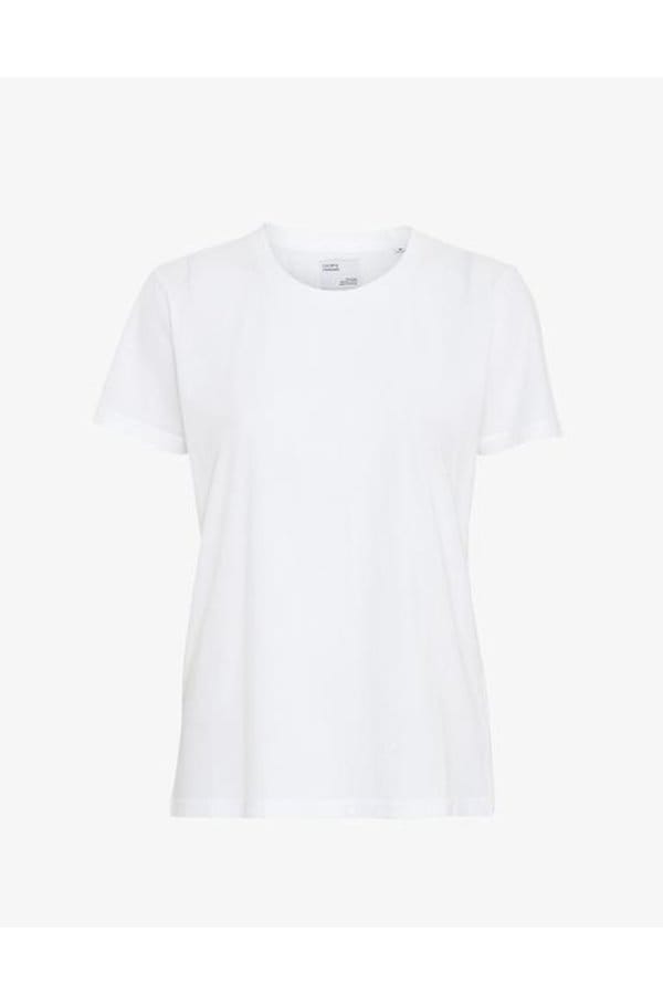 organic tee shirt in optical white