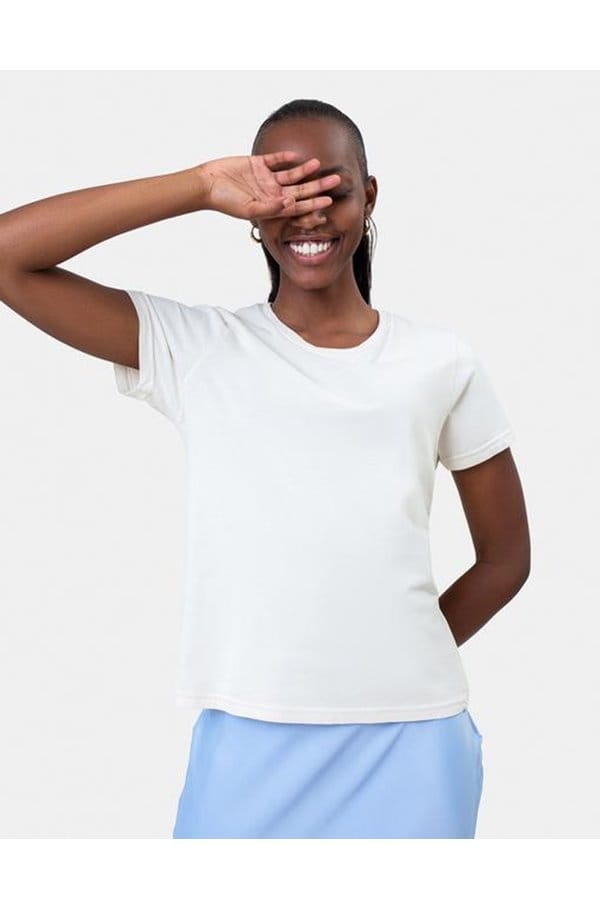 organic tee shirt in optical white