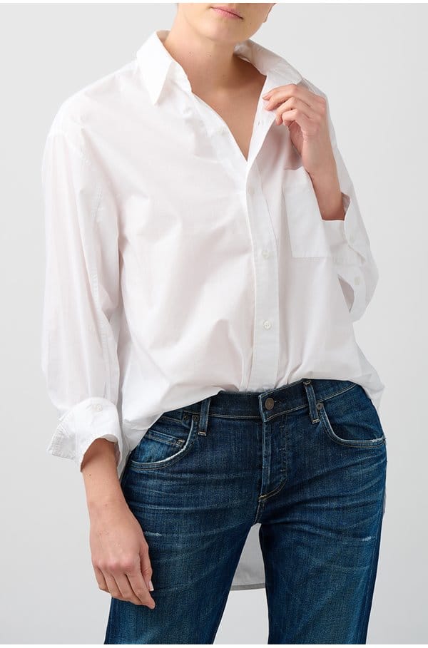 kayla shirt in optic white