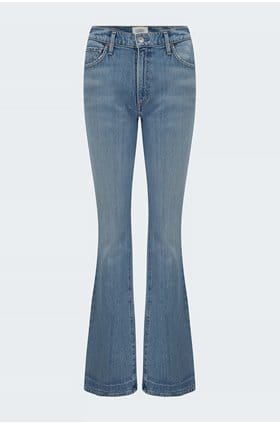 lilah high rise bootcut jean in blue sky