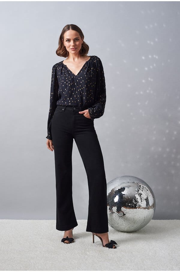 leenah wide jean in black shadow