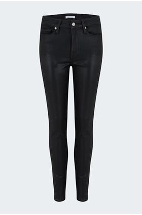good legs jean in black 383 coated