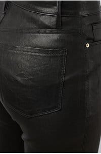 le sylvie straight jean in noir leather