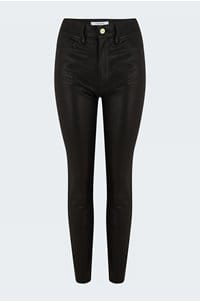 le sylvie straight jean in noir leather