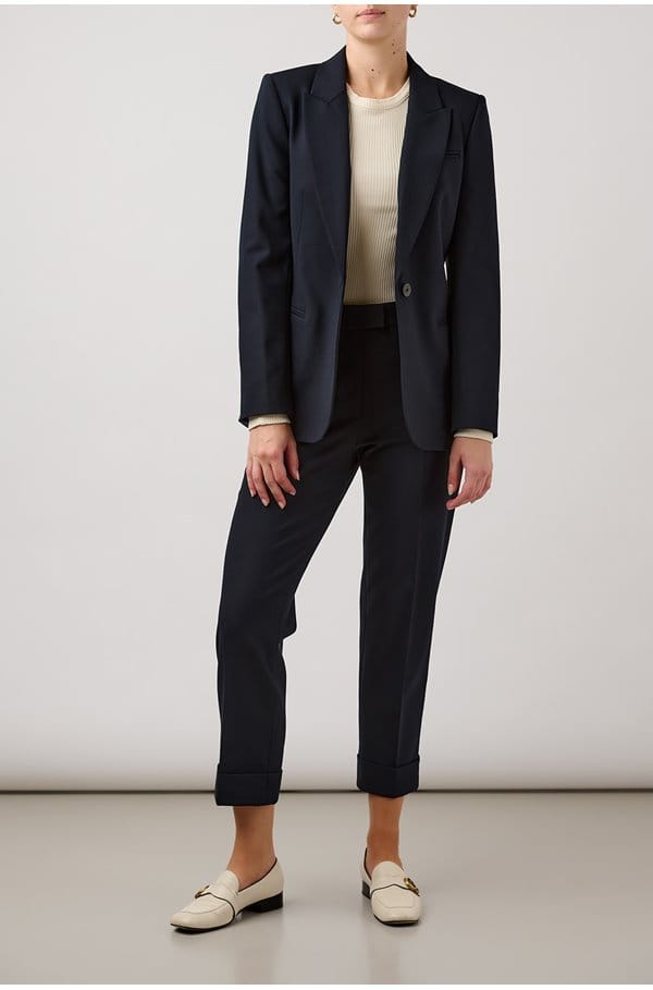 clement tailored trouser in navy