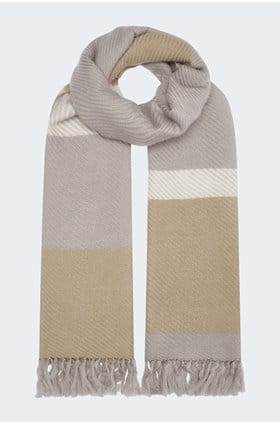 mica scarf in grey & beige