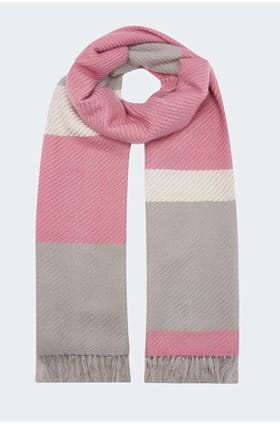 mica scarf in pink & grey