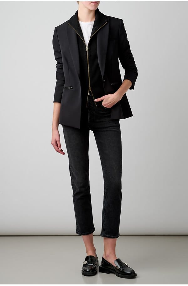 uptown dickey jacket insert in black