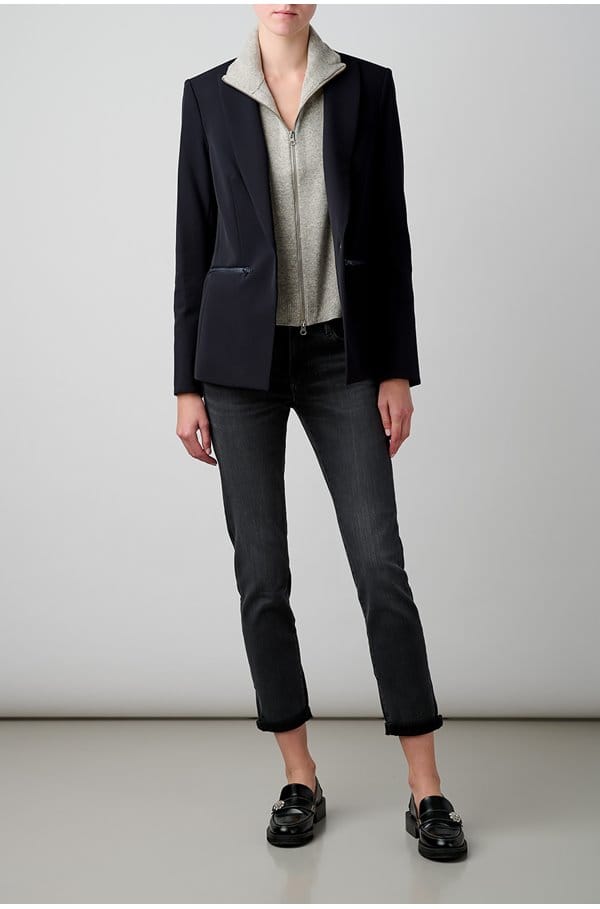 uptown dickey jacket insert in grey