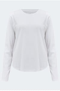 daniela long sleeve tee in white