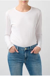 daniela long sleeve tee in white