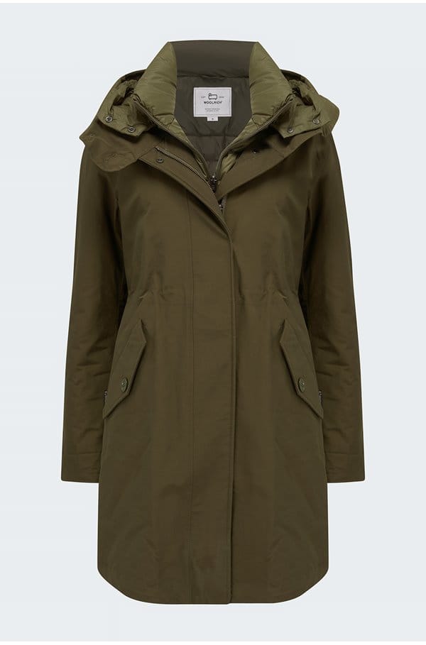 long military parka 3in1 in dark green