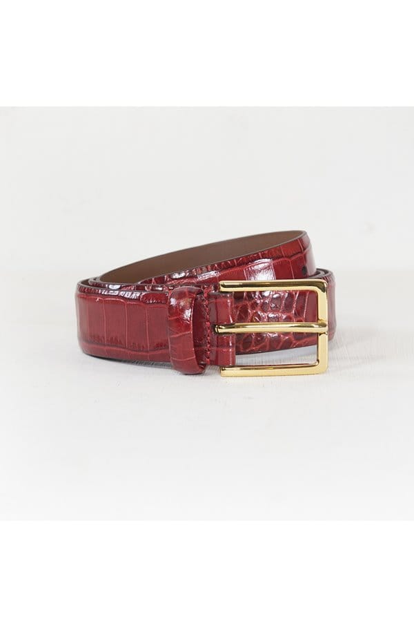 snake belt in red