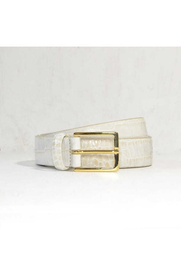 snake belt in off white