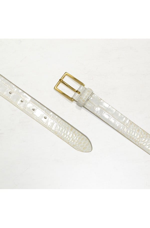 snake belt in off white