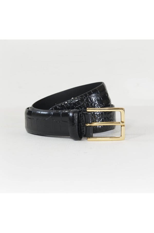 snake belt in black