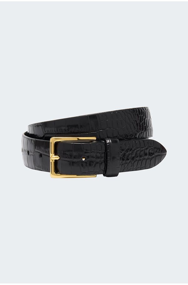 snake belt in black