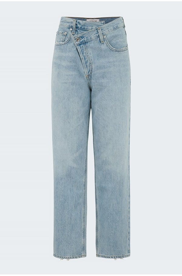 criss cross straight jean in suburbia 