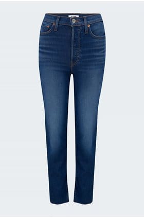 70's stovepipe jean in deep indigo fade