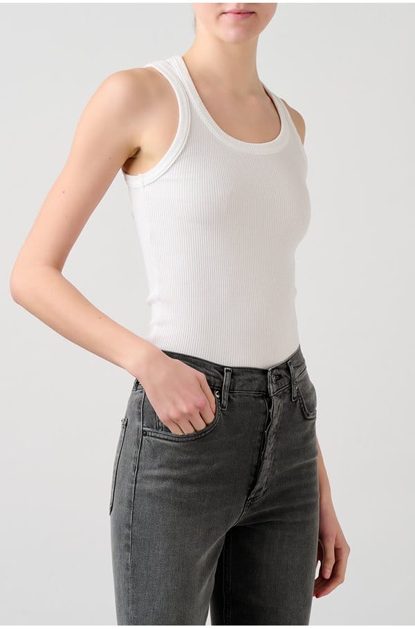 poppy tank in white