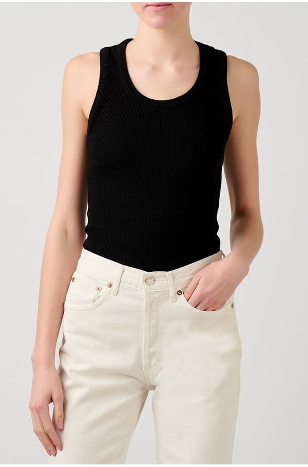 poppy tank in black