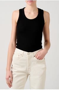 poppy tank in black