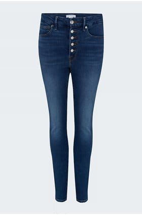 good waist exposed button in indigo 015